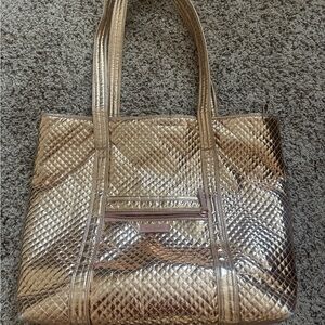 Vera Bradley Rose Gold Quilted Tote Bag